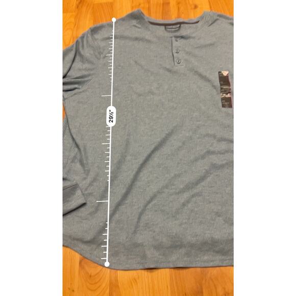 All in Motion Men's Waffle-Knit Henley Athletic Top -Blue XXL NWT - Picture 7 of 7